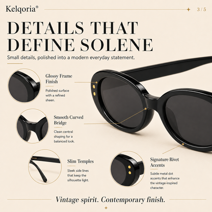 Kelqoria® SOLENE Retro Oval Sunglasses