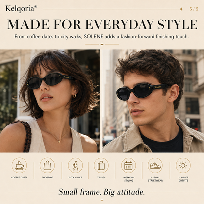 Kelqoria® SOLENE Retro Oval Sunglasses