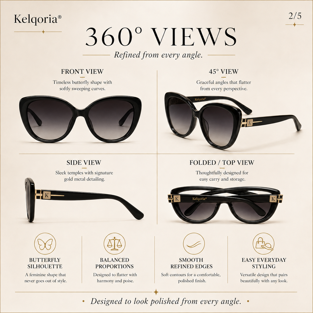 Kelqoria® ELARA Elegant Butterfly Sunglasses