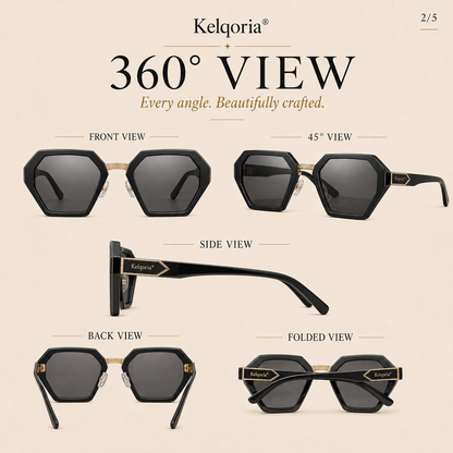 Kelqoria® ZAYRA Geometric Statement Sunglasses