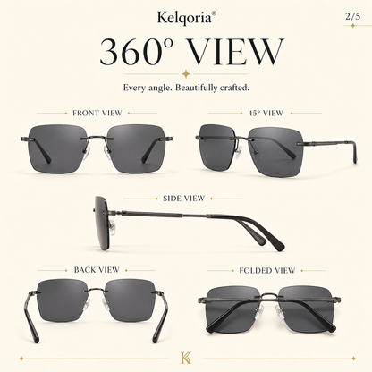 Kelqoria® AERIS Minimal Rimless Sunglasses