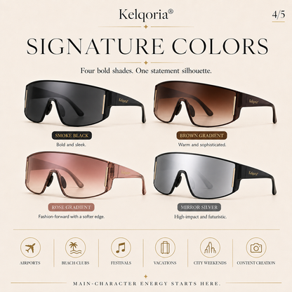 Kelqoria® NOVA Oversized Shield Sunglasses