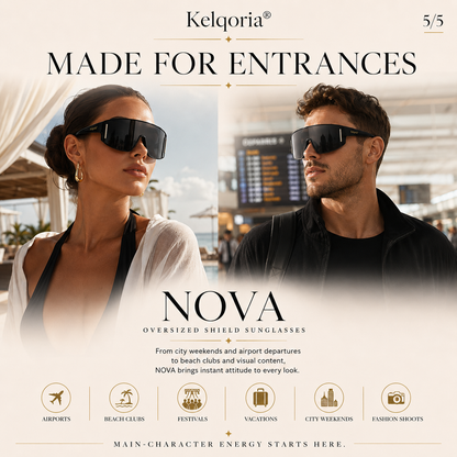 Kelqoria® NOVA Oversized Shield Sunglasses