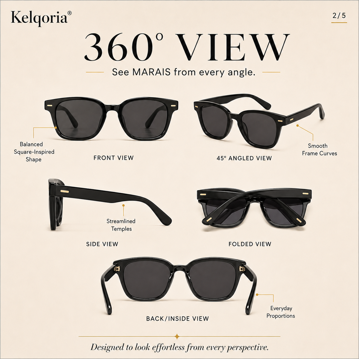 Kelqoria® MARAIS Classic Everyday Sunglasses