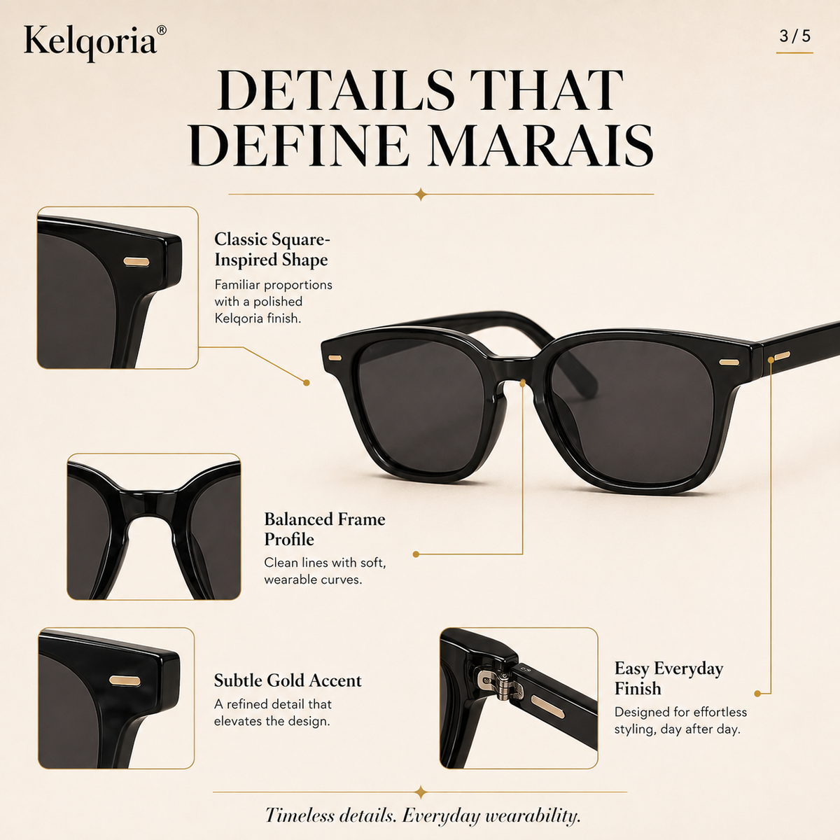Kelqoria® MARAIS Classic Everyday Sunglasses