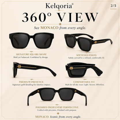 Kelqoria® MONACO Signature Square Sunglasses