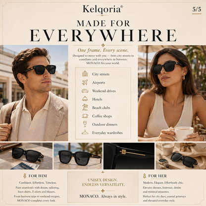 Kelqoria® MONACO Signature Square Sunglasses