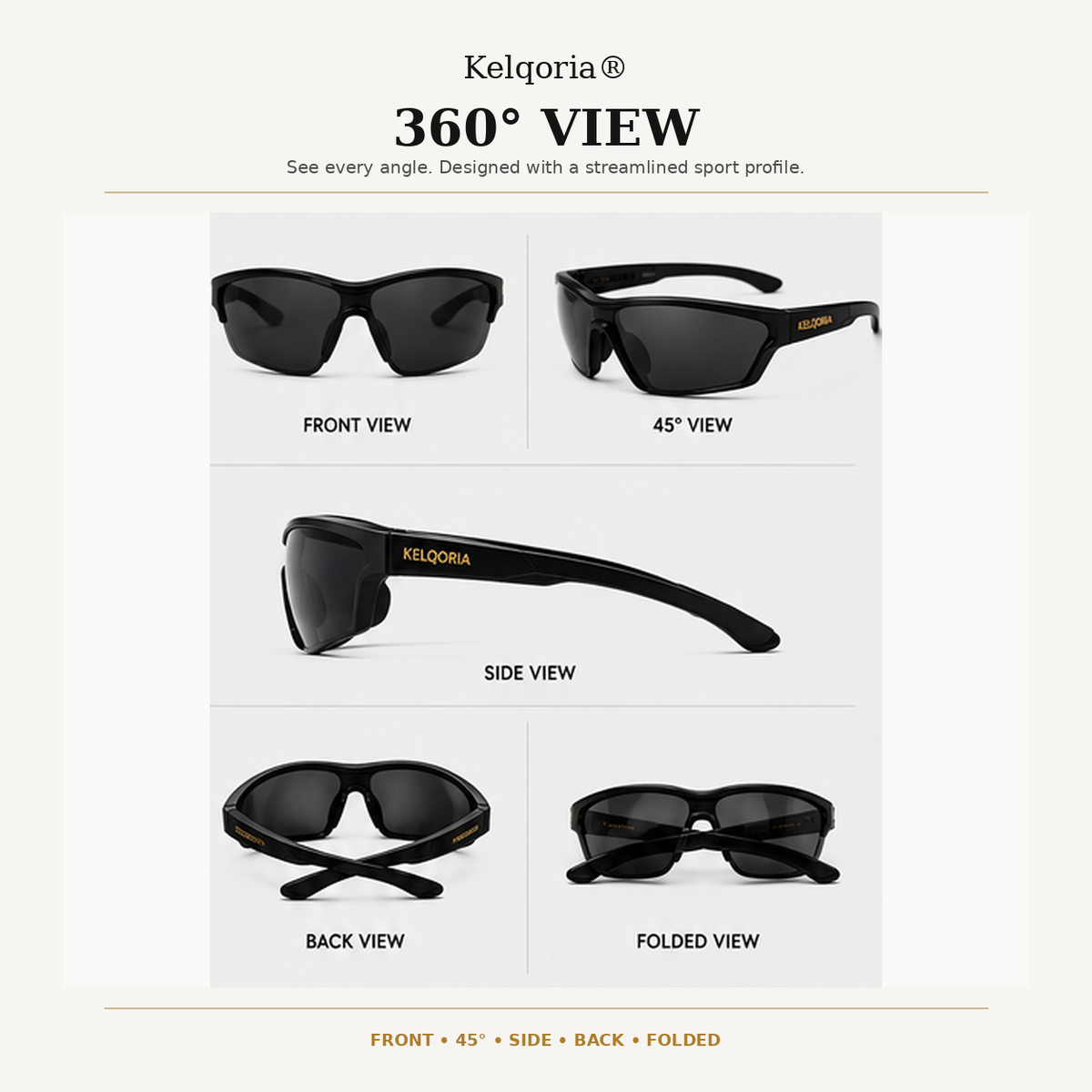 Kelqoria® STRYDE Performance Wrap Sunglasses